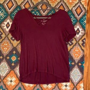 Maroon American Eagle Outfitters Top